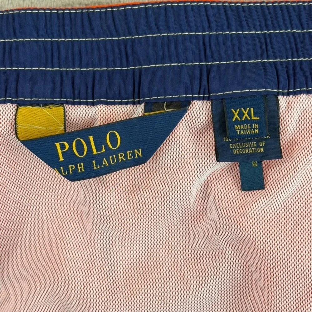 Polo Ralph Lauren Swim Trunks Board Shorts‎ in Orange Men 2XL Mesh Lined NWT